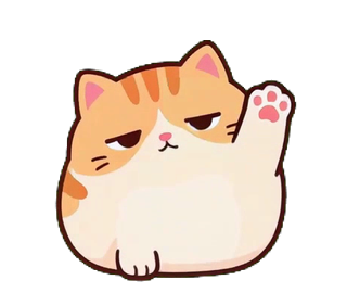 片手を上げるじともち猫